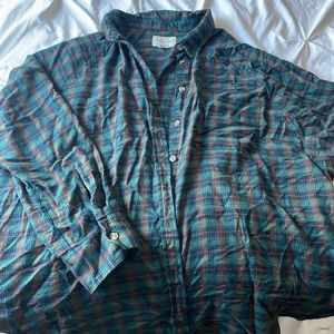 American eagle oversized plaid shirt